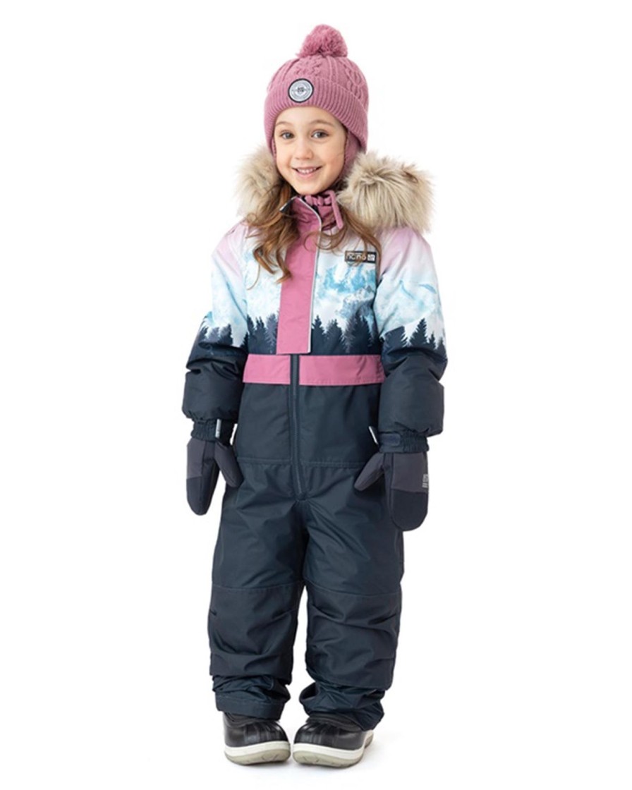 Girls Nano | Nano Girls Raya One-Piece Snowsuit With Mountains Print ...